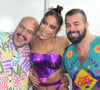 Tiago Abravanel posou com Anitta e com o marido, Fernando Poli, em show de carnaval em São Paulo