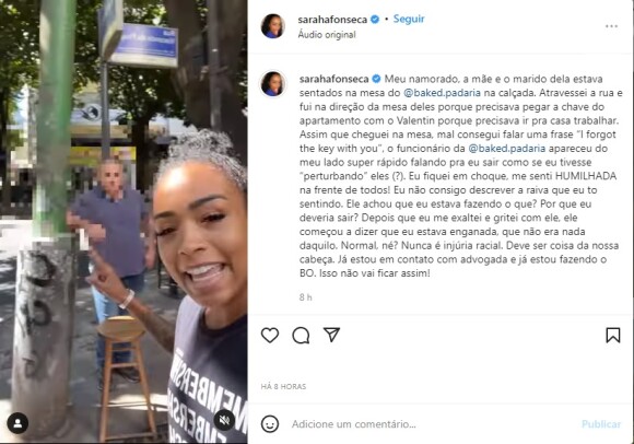 Ex-participante do 'De Férias Com o Ex' Sarah Fonseca usou as redes sociais para fazer a denúncia