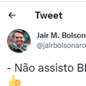 Jair Bolsonaro sobre o 'BBB 22': 'Não assisto. Muito ruim'