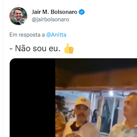Jair Bolsonaro respondeu Anitta com com um vídeo em que um homem parecido com ele dança 'Faking Love', um dos hits da poderosa