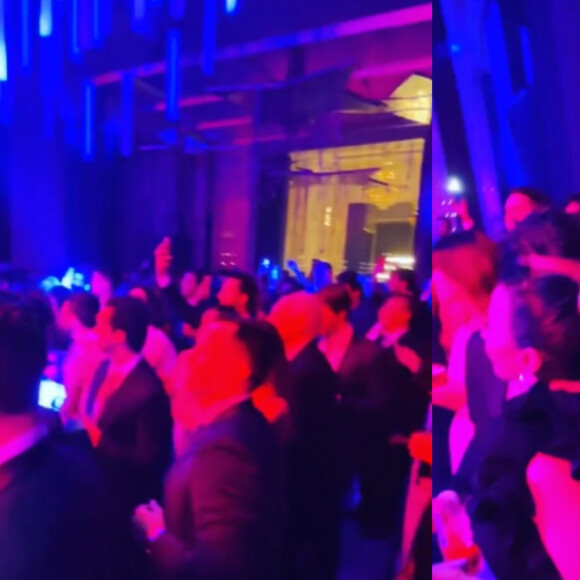 Roberto Justus empolga convidados do casamento da filha ao se arriscar cantando rock com a noiva no palco da cerimônia