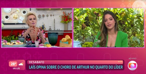 'BBB 22': eliminada, Laís participou do café com o eliminado de Ana Maria Braga nesta quarta-feira (23) e explicou sua polêmica conversa e pedido de desculpas a Arthur Aguiar