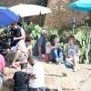 Isabelle Drummond chora em gravação de cena da novela 'Sete Vidas', no Rio de Janeiro