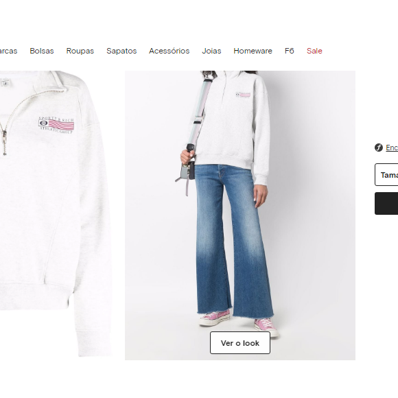 Moletom usado por Bruna Marquezine em aerolook custa R$1.799