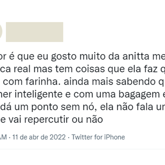 Anitta foi criticada até mesmo pelos fãs, que sofrem ao ter que defendê-la das polêmicas 