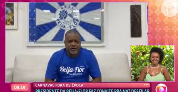'BBB 22': Natália recebeu convite oficial do presidente da Beija Flor durante entrevista a Ana Maria Braga

