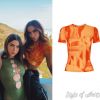 Anitta usou camiseta curta – stone orange por Miaou, de R$505