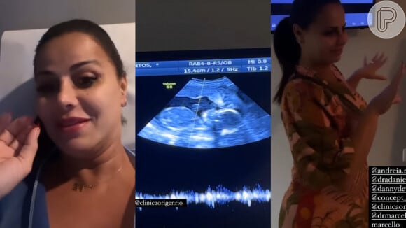 Viviane Araújo faz novo ultrassom antes de desfile de Carnaval na gravidez: 'Bebê vai sambar junto'