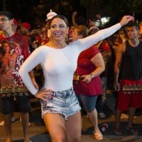 Viviane Araújo, a Naná de 'Império', samba em ensaio do Salgueiro. Veja vídeo!