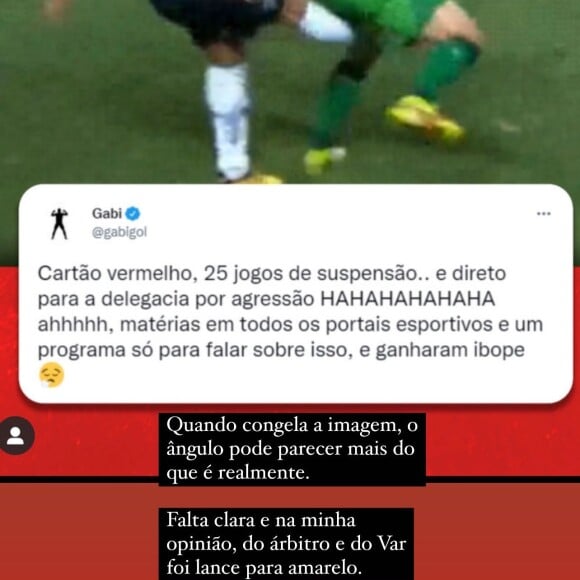 Hulk jutificou a punção e respondeu Gabigol