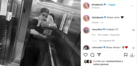 Grazi Massafera elogiou foto do ex, Caio Castro, com a namorada