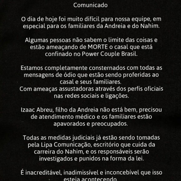 'Power Couple Brasil': equipe de Andreia surpreende público ao revelar ameaças à empresária