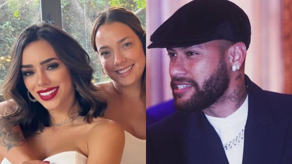 Namorada de Neymar, Bruna Biancardi combina look com ex do jogador em festa. Veja!