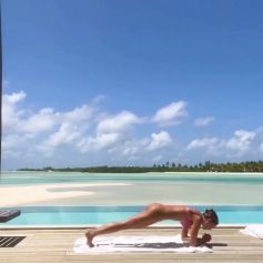 De biquíni, Sasha Meneghel não abriu mão da rotina fitness em Maldivas e dividiu com os fãs o registro de um treino