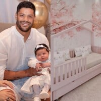 Hulk mostra decoração do quarto da recém-nascida, Zaya, de 1 mês, sua filha com Camila Ângelo