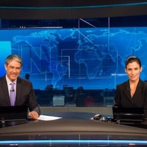 Renata Vasconcellos e William Bonner apresentam o 'Jornal Nacional'