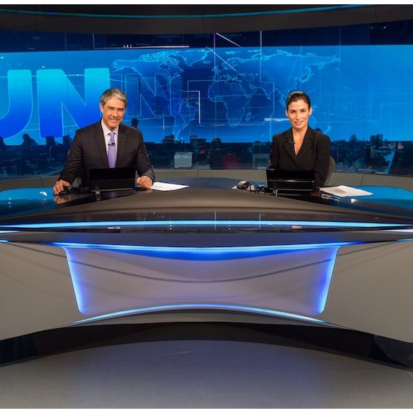 Renata Vasconcellos e William Bonner apresentam o 'Jornal Nacional'