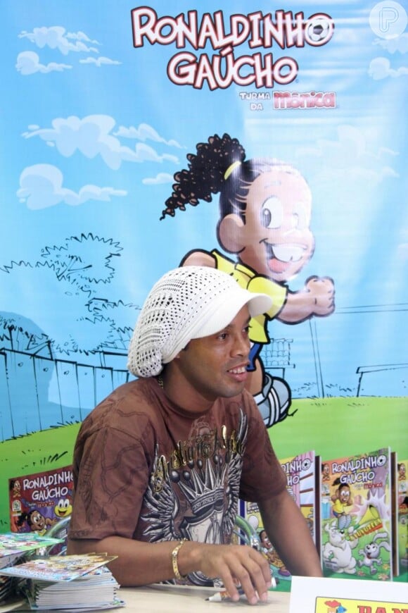 O jogador virou personagem de Maurício de Souza em setembro de 2011