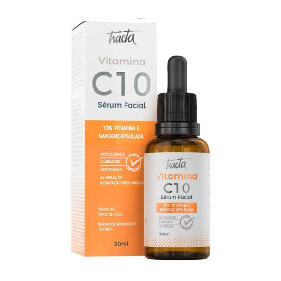 Sérum facial vitamina C 10, Tracta. Encontre na Amazon por R$ 45,90.
