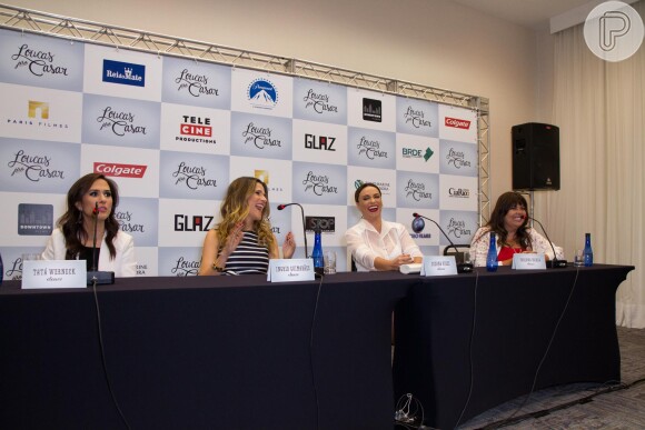 Tatá Werneck e Ingrid Guimarães participam de coletiva de imprensa do filme 'Loucas pra casar', nesta segunda-feira, 15 de dezembro de 2014