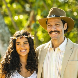 No casamento com Tibério (Guito), Juma vai usar look descomplicado e feito nos estúdios Globo