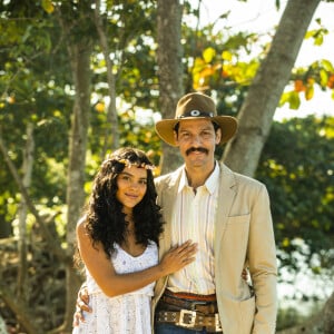 Muda (Bella Campos) e Tibério (Guito) vão protagonizar cenas românticas no casamento em 'Pantanal'