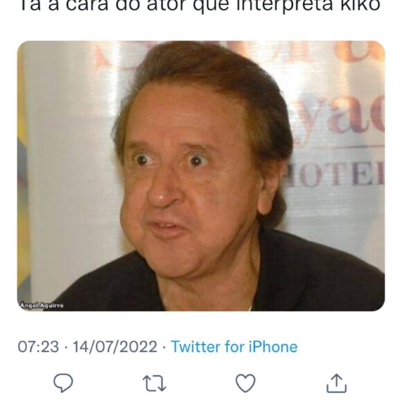 Rodrigo Faro foi comparado com o ator Carlos Villagrán, que faz o Quico em 'Chaves'