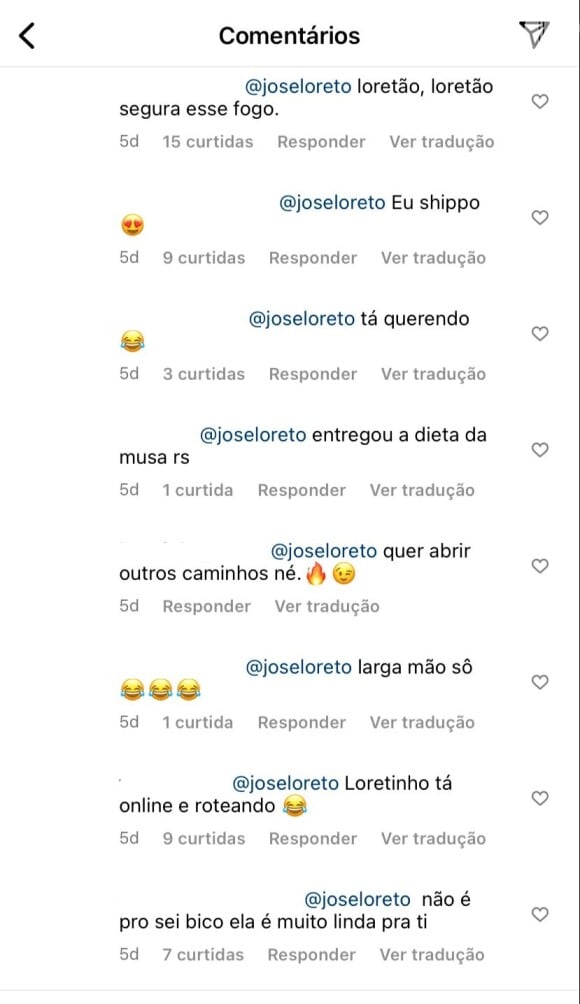 Seguidores brincaram com o flerte de José Loreto em Grazi Massafera