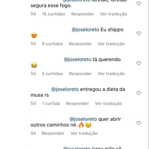 Seguidores brincaram com o flerte de José Loreto em Grazi Massafera