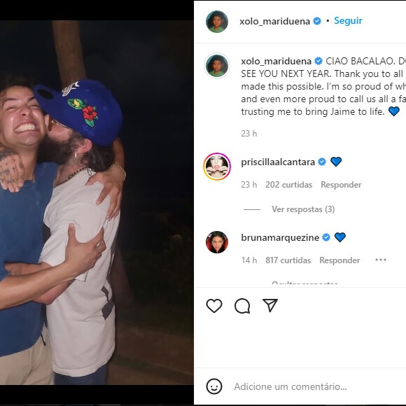 No Instagram, Xolo fez uma homenagem ao diretor do filme