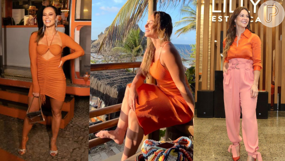 Paolla Oliveira ama laranja: a cor que encaixa bem na paleta dela, conta especialista