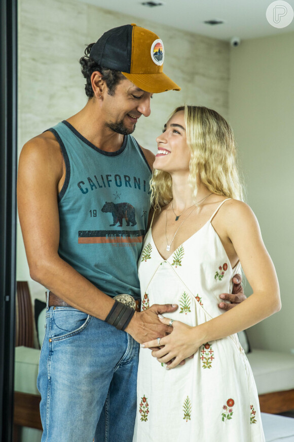 Na novela 'Pantanal', noiva de Érica (Marcela Fetter) vai esconder de José Lucas ter perdido o filho do casal