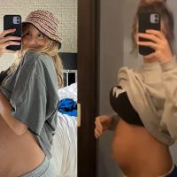 Isabella Scherer mostra como ficou sua barriga após o parto dos gêmeos. Confira o antes e depois!
