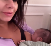 Viviane Araujo publicou um vídeo onde se diverte ao observar o filho se alimentando