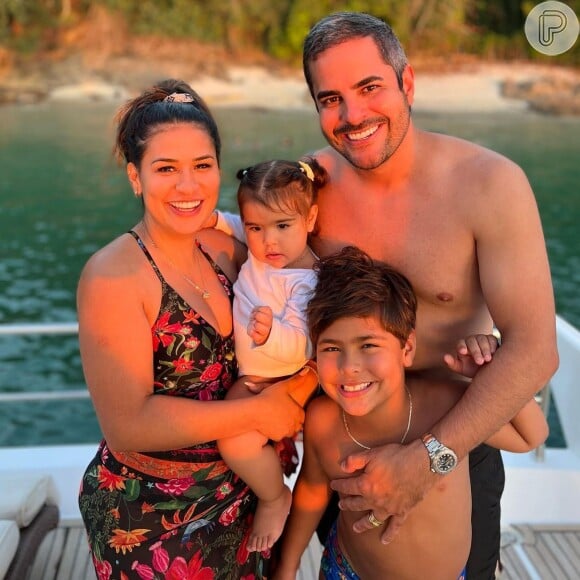 Simone Mendes e Kaká Diniz são pais de Zaya, de 1 ano, e Henry, de 8 anos