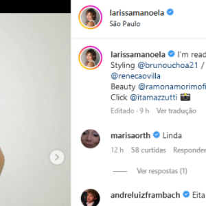 Larissa Manoela completou o look com uma bolsa da Prada