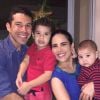 Wanessa curte noite de Natal com o marido, Marcus Buaiz, e os filhos, José Marcus e João Francisco