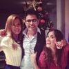 Zezé Di Camargo passou a noite de Natal com a ex-mulher, Zilu Godoi, e os filhos, em 24 de dezembro de 2014