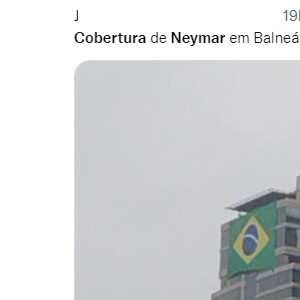 Bandeira na cobertura de Neymar deu o que falar nas redes sociais