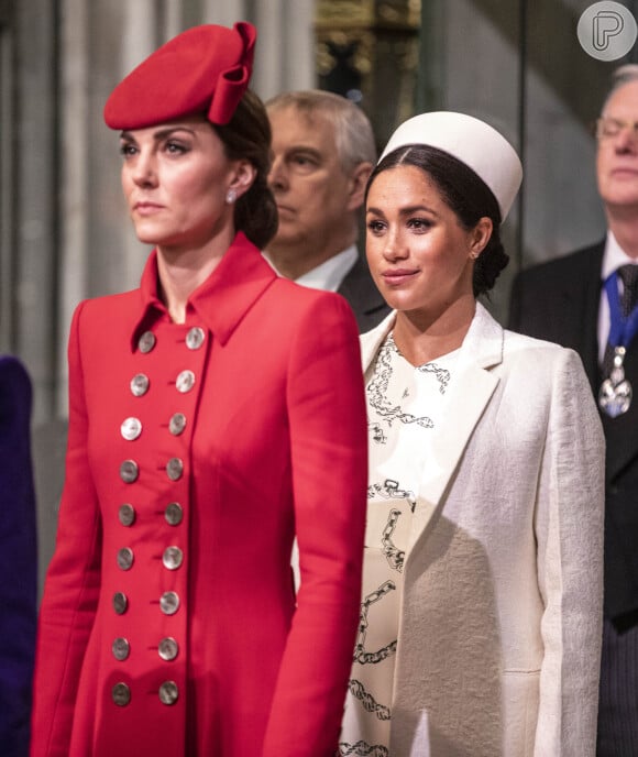 Meghan Markle mantém uma relação cordial com  Kate Middleton, mas nunca foi próxima da concunhada