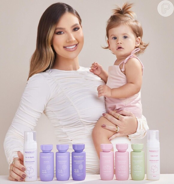 Virgínia Fonseca posa com a filha Maria Alice para campanha da Maria's Baby