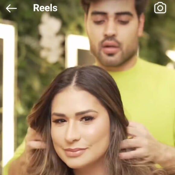 Morena iluminada, Simone fez a transformação com o hair stylist Eder Fernando