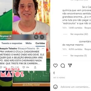 Curtida de Neymar foi criticada na web