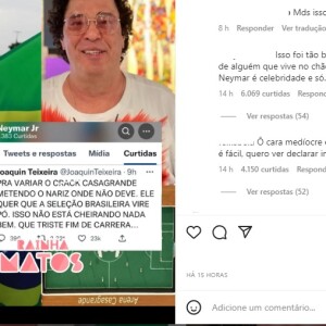 Neymar foi chamado de infantil por curtida