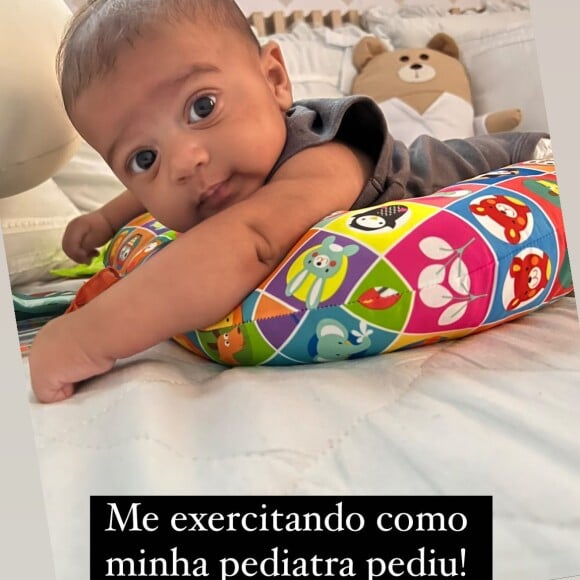 Filho de Viviane Araujo tem se exercitado a pedido da pediatra