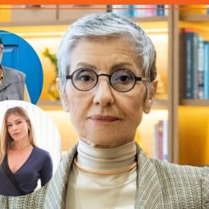 Cidália (Cássia Kis) é pressionada por Dante (Marcos Caruso) em relação a Débora (Grazi Massafera) na novela 'Travessia'