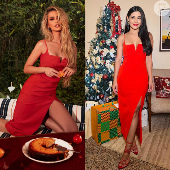 Yasmin Brunet e Thaynara OG escolheram o mesmo vestido para celebrar o Natal
