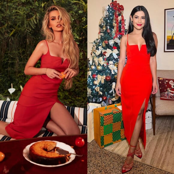 Yasmin Brunet e Thaynara OG escolheram o mesmo vestido para celebrar o Natal