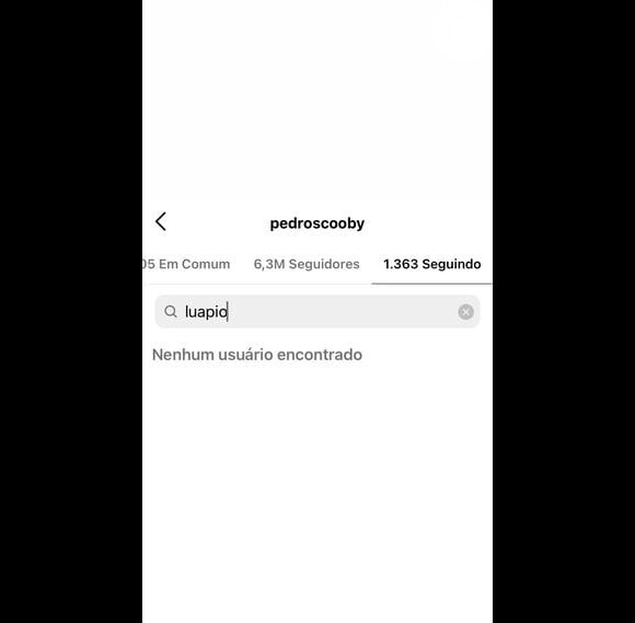 Pedro Scooby deu unfollow em Luana Piovani no Instagram