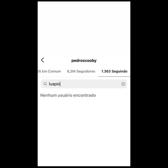 Pedro Scooby deu unfollow em Luana Piovani no Instagram